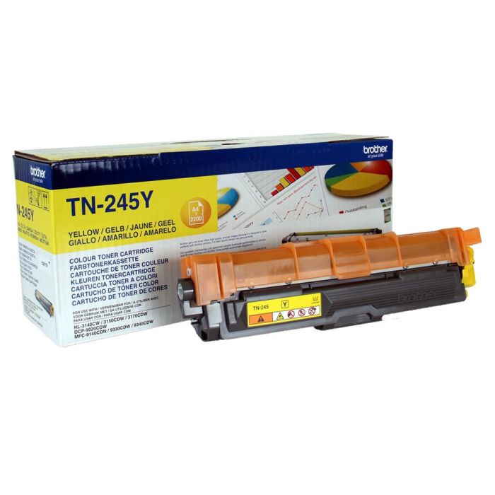 Toner Brother Tn-245Y 2200 Pag Hl3140Cw-3150Cdw-3170Cdw Dcp9020Cdw-Mfc9140Cdn 9330Cdw-9340Cdw Amarillo 1