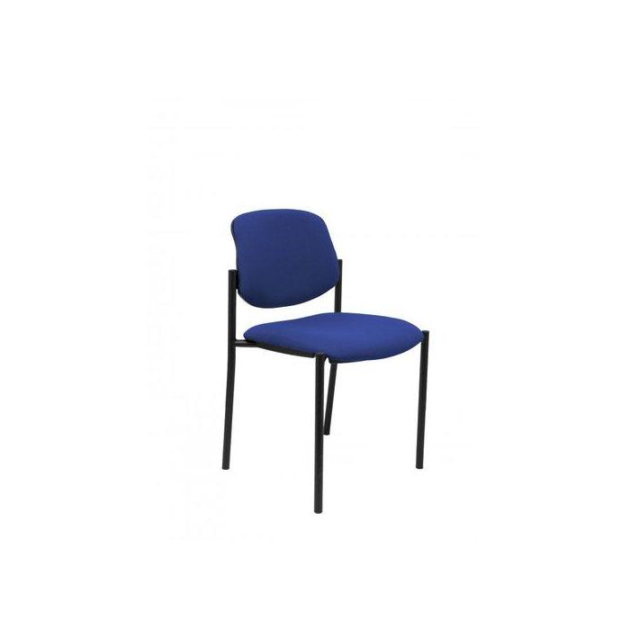 Silla Piqueras Y Crespo Villalgordo Confidente Chasis Negro Asiento Y Respaldo Tapizados Bali Azul