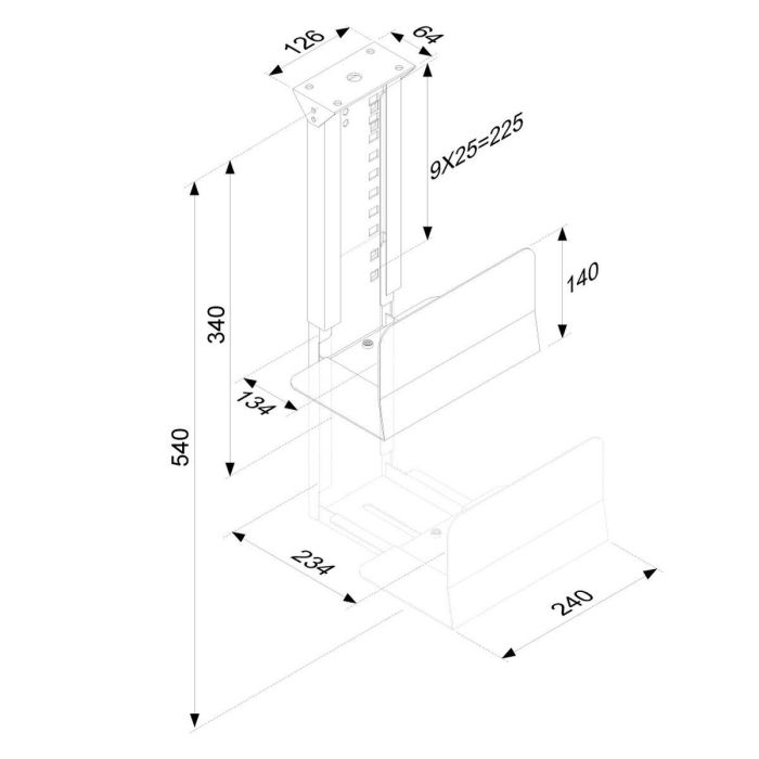 Soporte Neomounts CPU-D200SILVER Plateado Acero 1