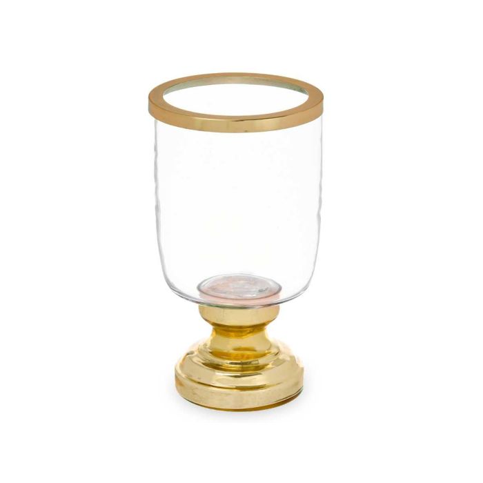 Portavela Copa Mediana Dorada Giftdecor 12x24.5x12 cm, Cristal y Acero, Oro (6 Unidades) 1 Portavela Copa Mediana Dorada Giftdecor 12x24.5x12 cm, Cristal y Acero, Oro (6 Unidades) 1