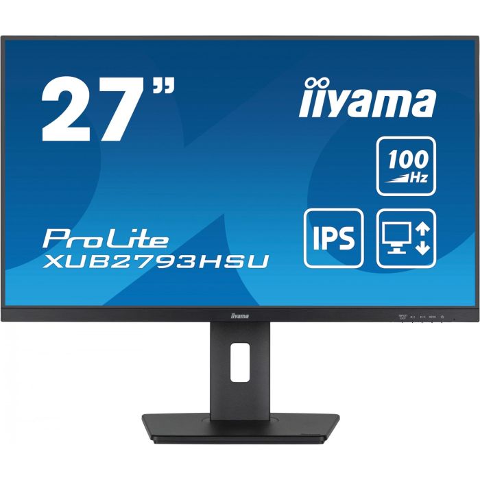 iiyama ProLite XUB2793HSU-B7 Monitor 27" FHD IPS 1ms 100Hz HDMI DP Altavoces Pivot Negro 11