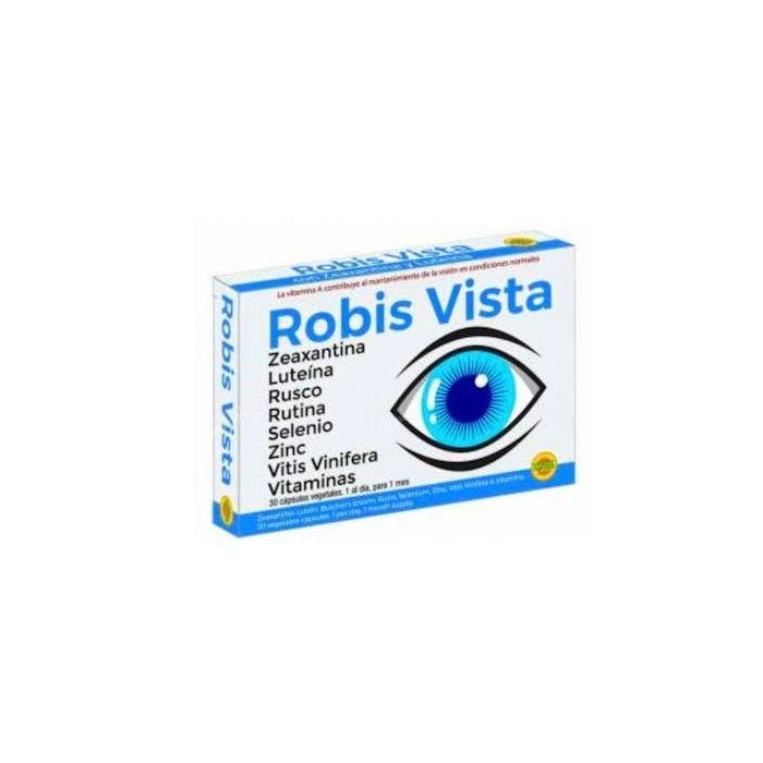 Robis Vista, Suplemento para la Visión con Luteína y Zeaxantina, Vitamina A, 30 Cápsulas