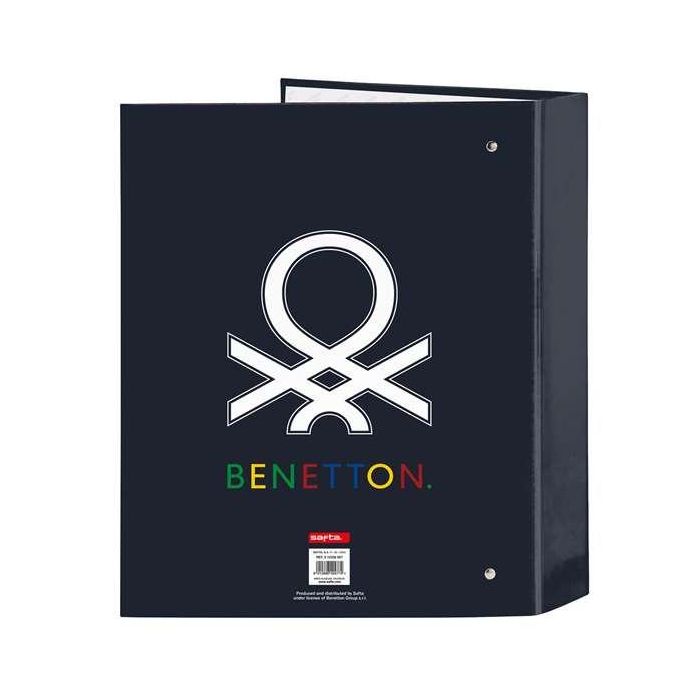 Carpeta de anillas Benetton Sixties Azul marino A4 (27 x 33 x 6 cm) 1 Carpeta de anillas Benetton Sixties Azul marino A4 (27 x 33 x 6 cm) 1
