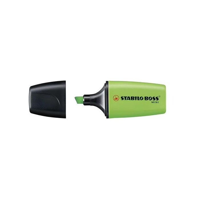 Marcador Fluor Stabilo Boss Mini 07 Verde (Set de 10)