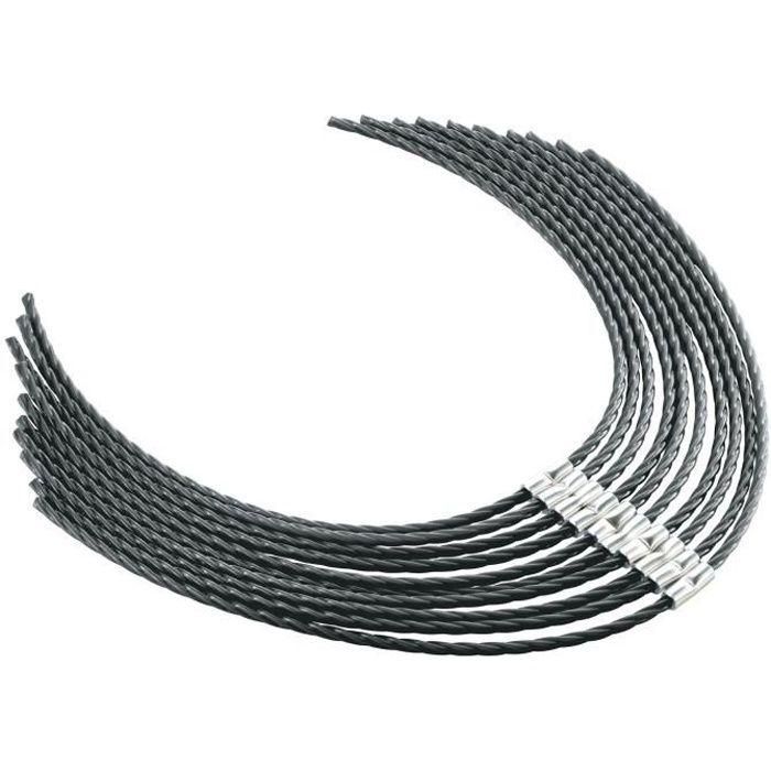 Bosch AFS 23-37, 10 Piezas de Alambre para Desbrozadora de Alto Rendimiento, Ø 3,5 mm de Diámetro