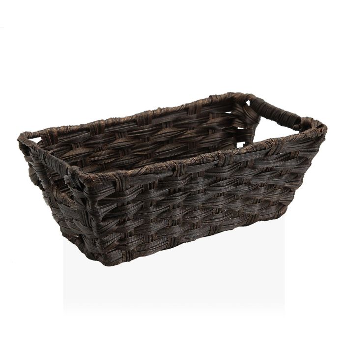 Cesta Con Asas Marron Oscuro Versa 17X11CM (3 Unidades) Cesta Con Asas Marron Oscuro Versa 17X11CM (3 Unidades)