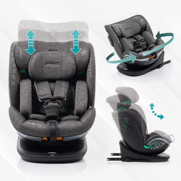 Babyauto Silla de Coche Xperta Black Line 0-36 kg I-Size ISOFIX Giratoria 360 ECE R129 3