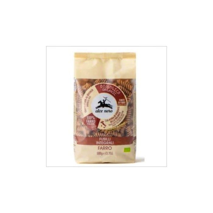 ALCE NERO Fusilli de Espelta Integral Bio 500g