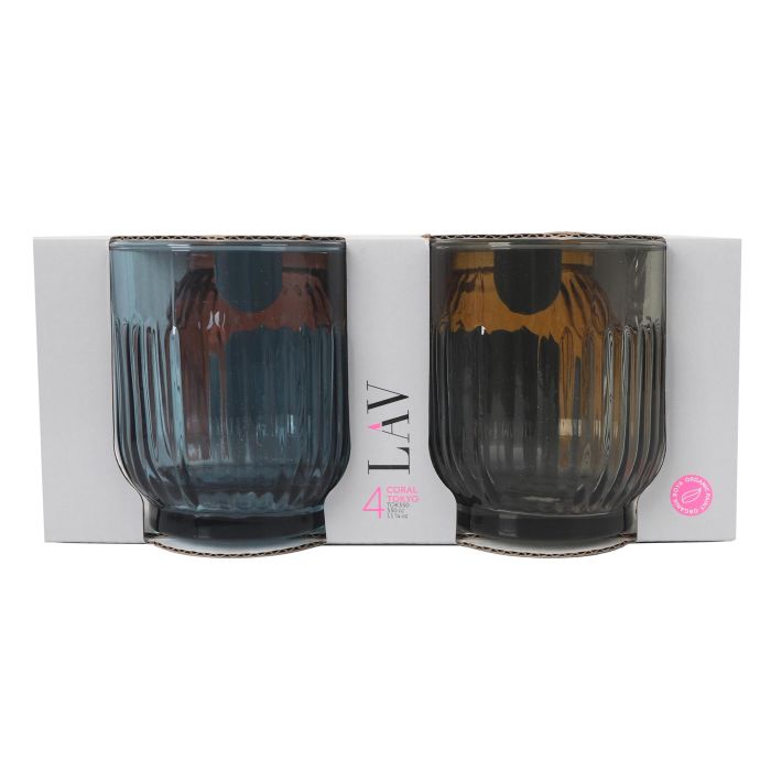 Set de 4 Vasos Tokyo 330 cc - Colores Variados - LAV (6 Cajas) 1 Set de 4 Vasos Tokyo 330 cc - Colores Variados - LAV (6 Cajas) 1