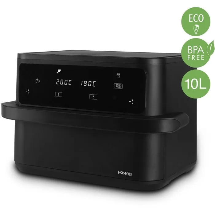 Hkoenig Freidora sin Aceite FRY960 - Capacidad 10L convertible a 5L - 8 programas - 2400W 1