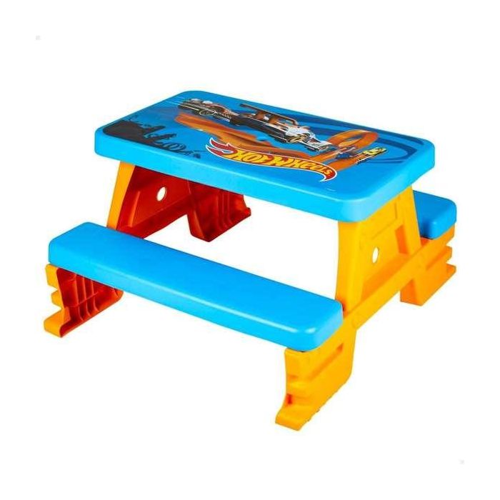 Conjunto de Mesa Infantil y Pongotodo Hot Wheels Azul Naranja Plástico 69 x 42 x 79 cm