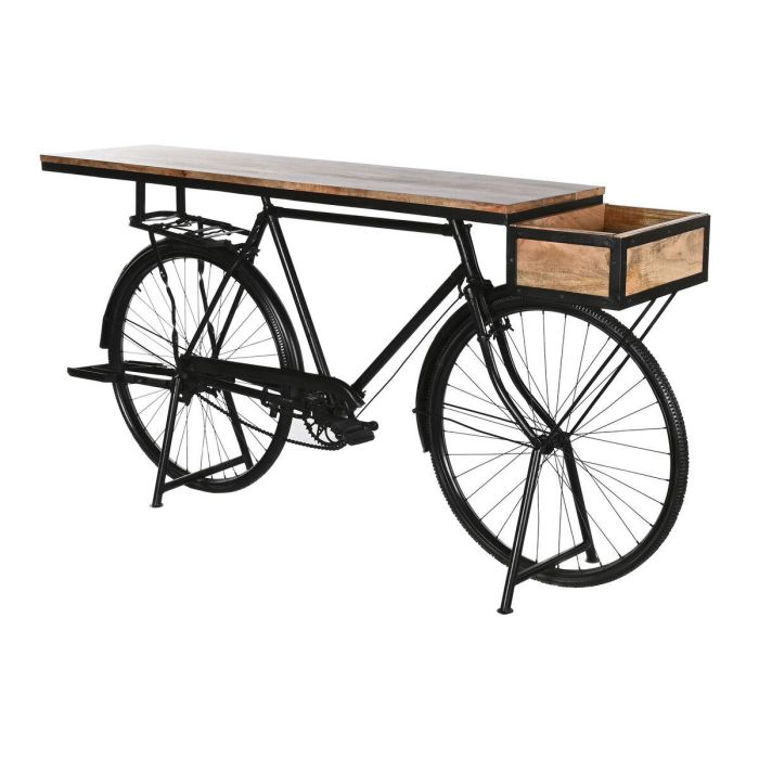 DKD Home Decor Consola Bicicleta Negro Marron 40 x 91 x 195 cm