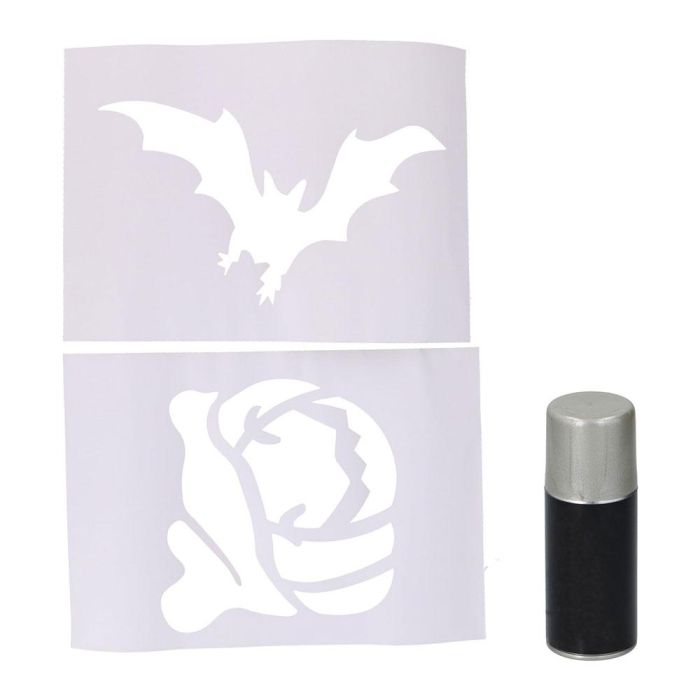 Articasa Set de decoración para ventanas Halloween spray + plantillas
