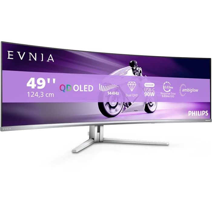 Philips Evnia 49M2C8900L Monitor Gaming Curvo 49" Dual QHD OLED 144Hz 0.03ms DisplayHDR True Black 400 1
