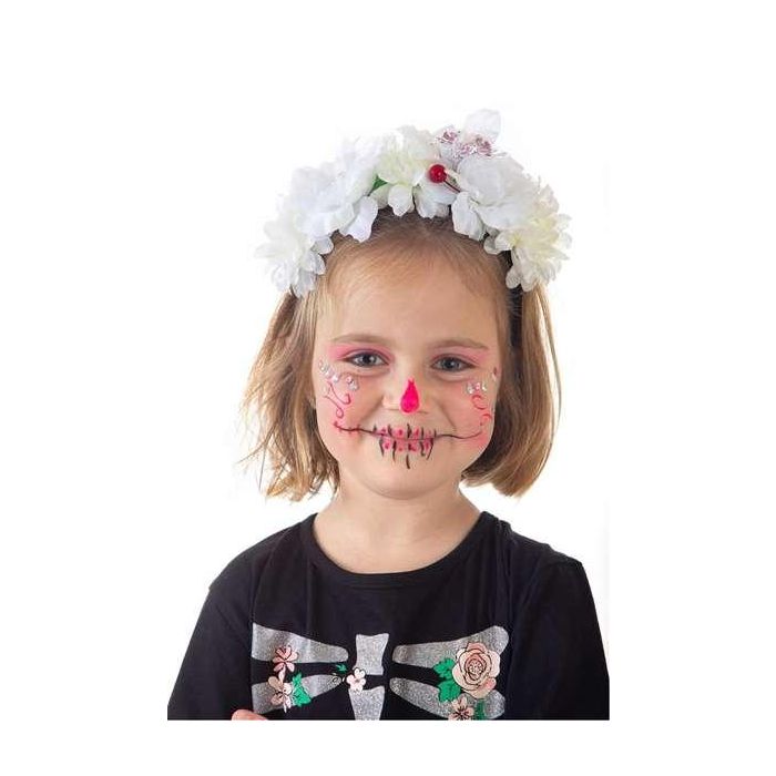 Creaciones Llopis Disfraz Infantil Catrina T-5 Vestido Lazo Corona Talla 10-12 Años 4