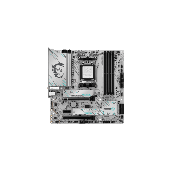 MSI B850M GAMING PLUS WiFi Placa Base AM5 micro-ATX para AMD Ryzen 9000/8000/7000, DDR5, PCIe 5.0, NVMe, 5G LAN, Bluetooth 1