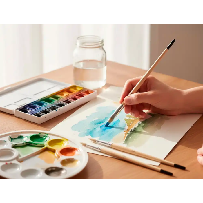 Liderpapel Pincel nº 15 Punta Redonda Cerdas de Cerda para Pintura al Óleo y Acrílica Certificado FSC 4