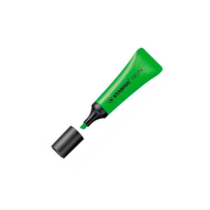Stabilo Neon marcador fluorescente verde -10u-