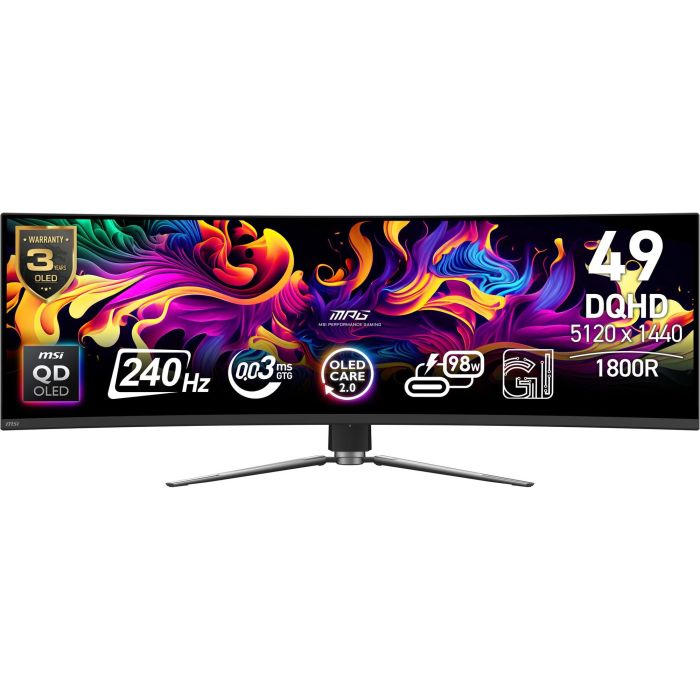 MSI MPG 491CQPXDE QD-OLED (124.5 cm (49 Zoll), schwarz, DQHD, Curved, USB-Hub, USB-C, 240Hz Panel) 0 MSI MPG 491CQPXDE QD-OLED (124.5 cm (49 Zoll), schwarz, DQHD, Curved, USB-Hub, USB-C, 240Hz Panel) 0