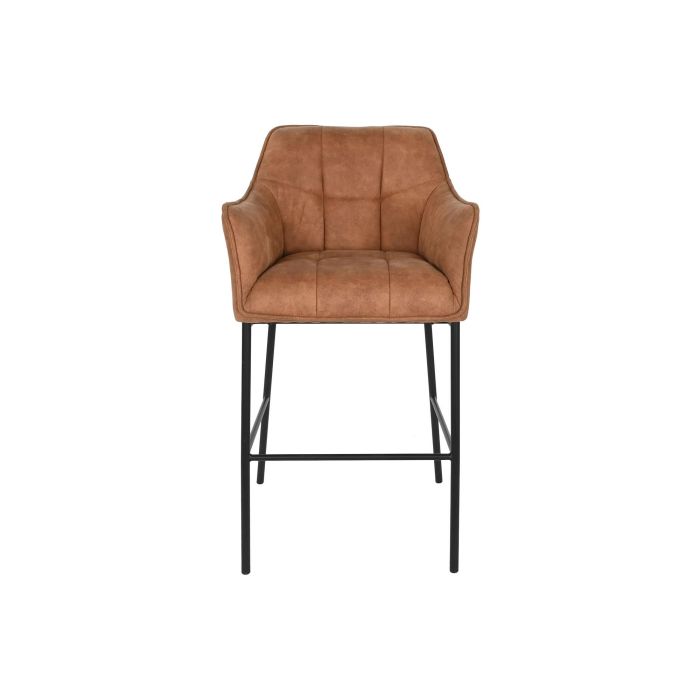 DKD Home Decor Taburete Loft Camel Negro 60 x 107 x 59 cm 4