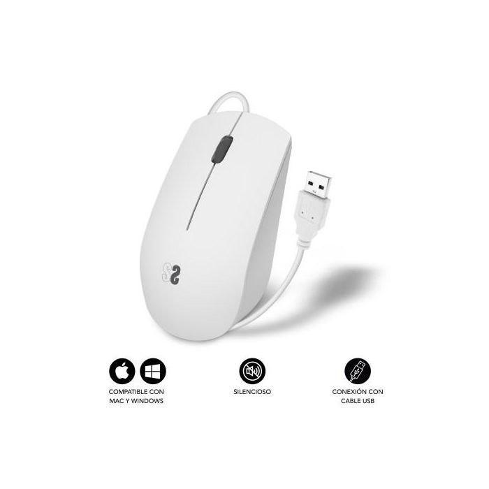 Ratón Subblim SUBMO-B2BS002 Blanco 1200 DPI 1 Ratón Subblim SUBMO-B2BS002 Blanco 1200 DPI 1