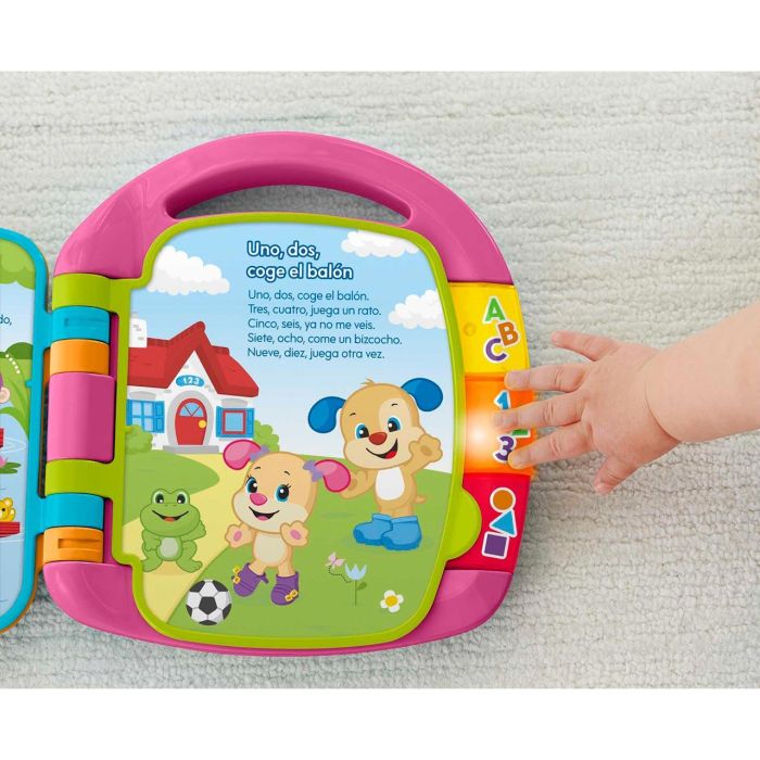 Fisher-Price Dlf23 Libro Interactivo de Aprendizaje para Bebés +6 meses, con Canciones, Letras, Números, Colores, Español - Color Rosa 2 Fisher-Price Dlf23 Libro Interactivo de Aprendizaje para Bebés +6 meses, con Canciones, Letras, Números, Colores, Español - Color Rosa 2