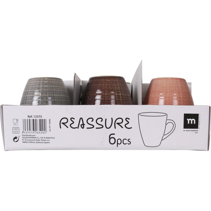 Inde Jarra Mug Gigante Reassure 550 cc - 14 x 10.2 x 11.5 cm (24 Unidades) 1