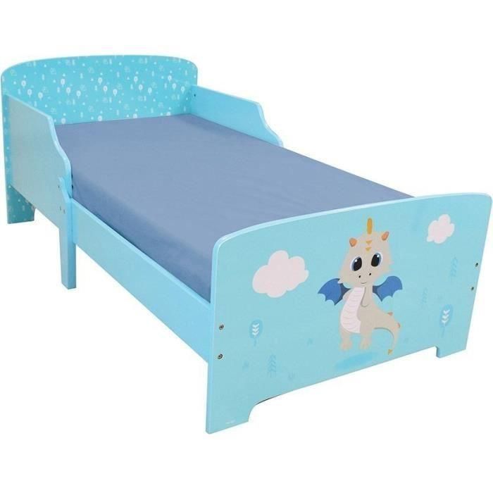 LEON THE DRAGON Cama con lamas 140 x 70 cm para niños 1