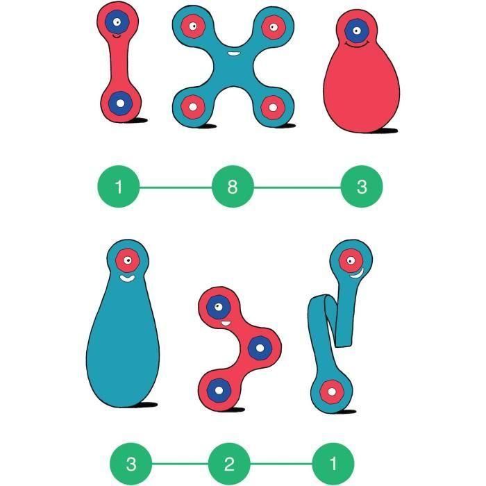 Gipsy Toys AAADG59437 Juego de Construcción Magnético Itsy CLIXO con 18 Piezas, Multicolor, para Niños +4 Años 3