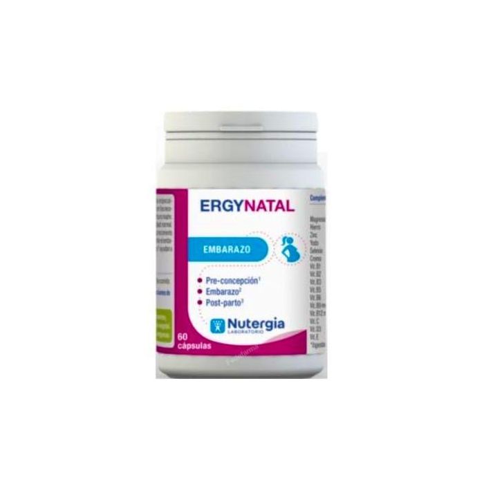 NUTERGIA Ergynatal 60 Cápsulas para Embarazo y Lactancia, Vitaminas B9 y B12 metiladas