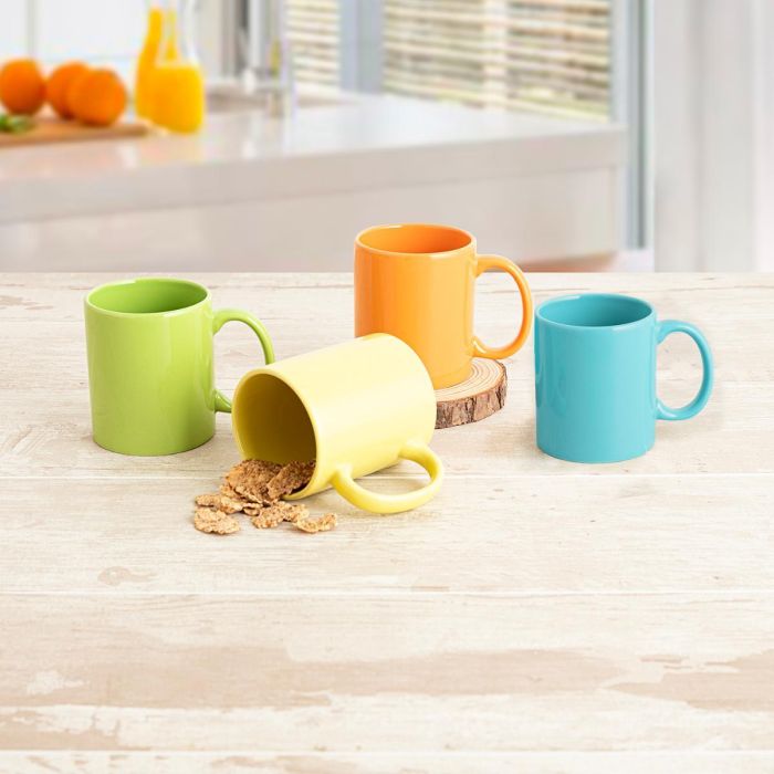 Mug CeráMico Surtido New Happy Simply Quid 32 cL (8 Unidades) 2