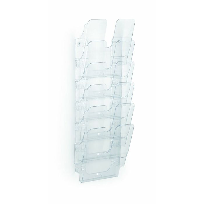 Durable dispensador de folletos flexiplus 6 compartimentos a4 vertical transparente