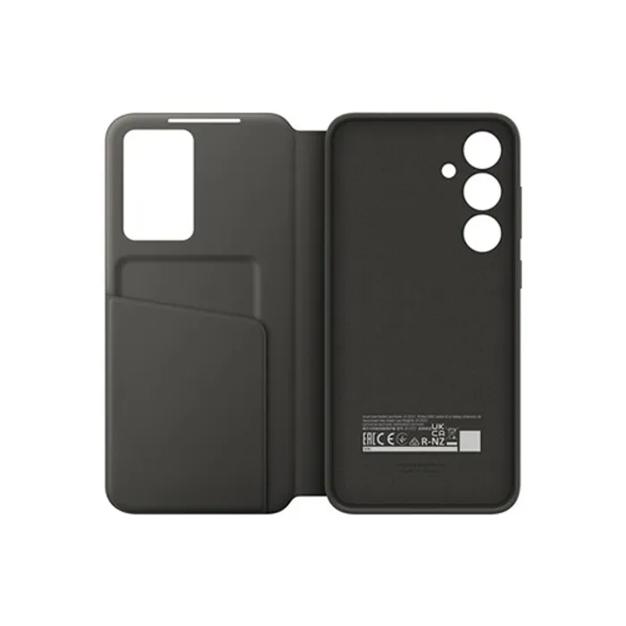 Samsung Funda Cartera Smart View para Galaxy S24 FE Negro con Bolsillo para Tarjetas y Ventana Interactiva 3
