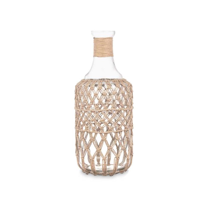 Botella Vidrio Cuerda Natural Grd Giftdecor 20X48CM (2 Unidades) 1 Botella Vidrio Cuerda Natural Grd Giftdecor 20X48CM (2 Unidades) 1