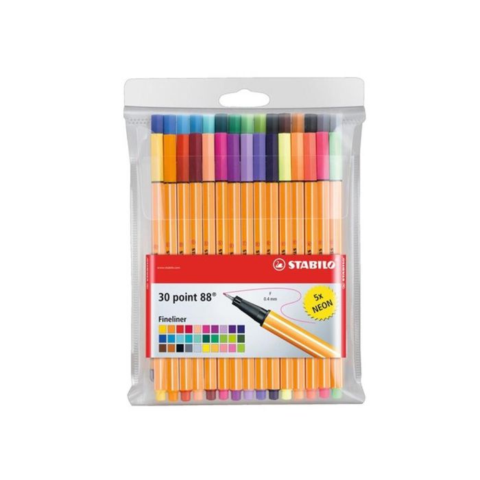 Rotulador Stabilo Point 88 Colores Neon Estuche 25+5 Unidades 1