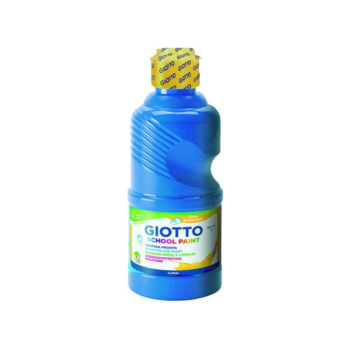 Giotto Témpera Escolar Lavable Azul Cyan Botella 500 mL 1