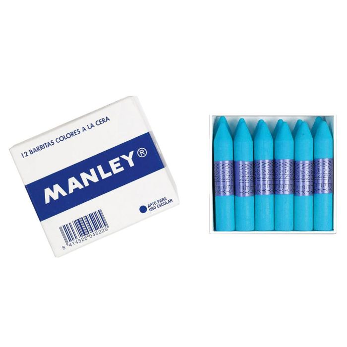 Manley Estuche De 12 Ceras 60 mm 41 Celeste Claro 1