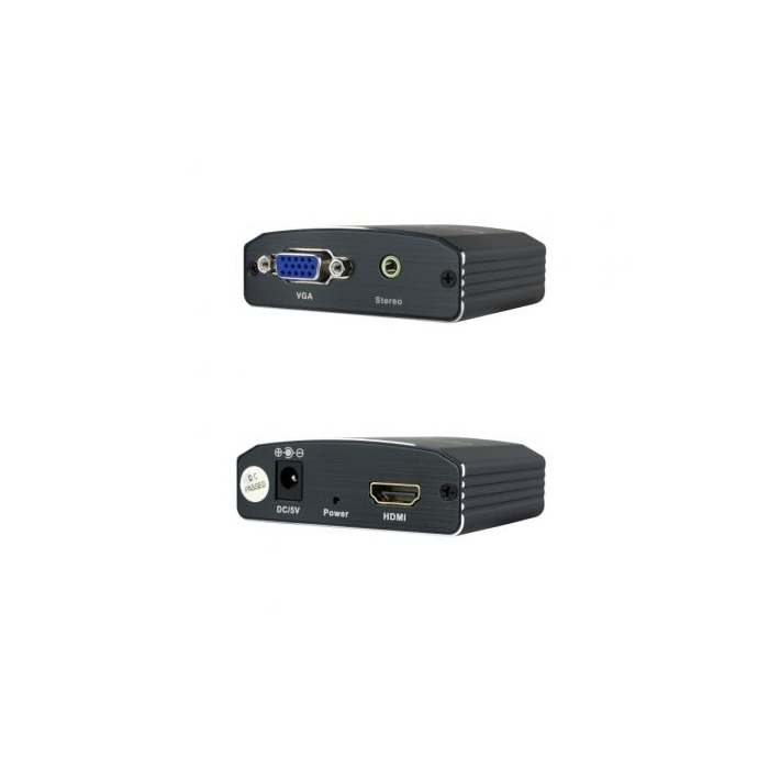 Adaptador VGA a HDMI con Audio NANOCABLE 10.16.2101-BK 2 Adaptador VGA a HDMI con Audio NANOCABLE 10.16.2101-BK 2