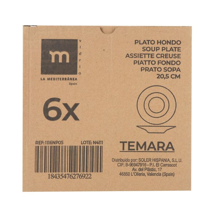 Plato Hondo Opal Temara 20.5 cm - La Mediterranea (48 Unidades) 1 Plato Hondo Opal Temara 20.5 cm - La Mediterranea (48 Unidades) 1