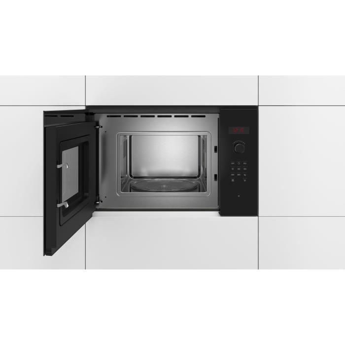 BOSCH BFL523MB1F Microondas de encastre individual Serie 4, Negro, 7 programas automáticos, Dimensiones: 38.2x59.4x31.7 cm 3 BOSCH BFL523MB1F Microondas de encastre individual Serie 4, Negro, 7 programas automáticos, Dimensiones: 38.2x59.4x31.7 cm 3