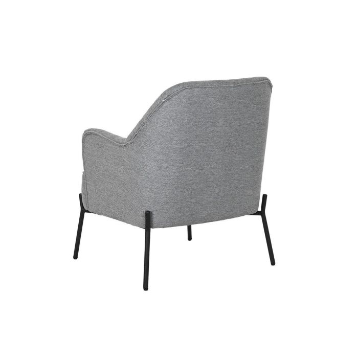 Sillon Scandi DKD Home Decor Gris Dorado 73 x 79.5 x 65 cm 2