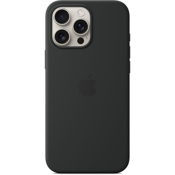 Apple iPhone 16 Pro Max: Funda Protectora de Silicona con MagSafe, Color Negro 1