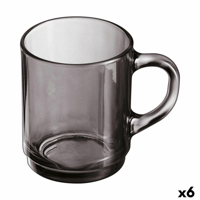 Taza Luminarc Alba Gris Vidrio 250 ml (6 Unidades)