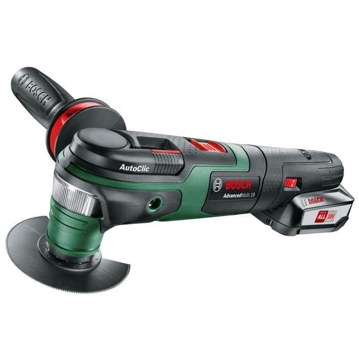 Bosch AdvancedMulti 18-18 Herramienta Multifunción Oscilante 18V 2.5Ah con Batería, Cargador y Accesorios 1