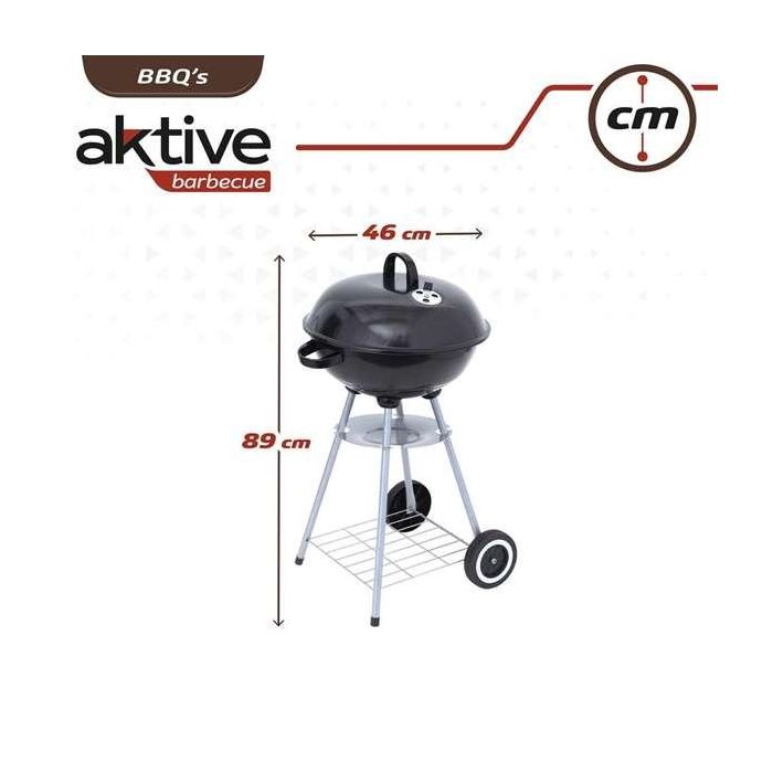 Barbacoa de carbón redonda con tapa aktive 46cm 3 Barbacoa de carbón redonda con tapa aktive 46cm 3