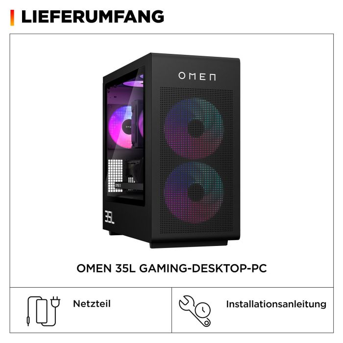 HP OMEN GT16-1471ng 35L Gaming Desktop, AMD Ryzen 7 9800X3D, 32GB RAM, 2TB SSD, NVIDIA GeForce RTX 5080, Windows 11 Home 3