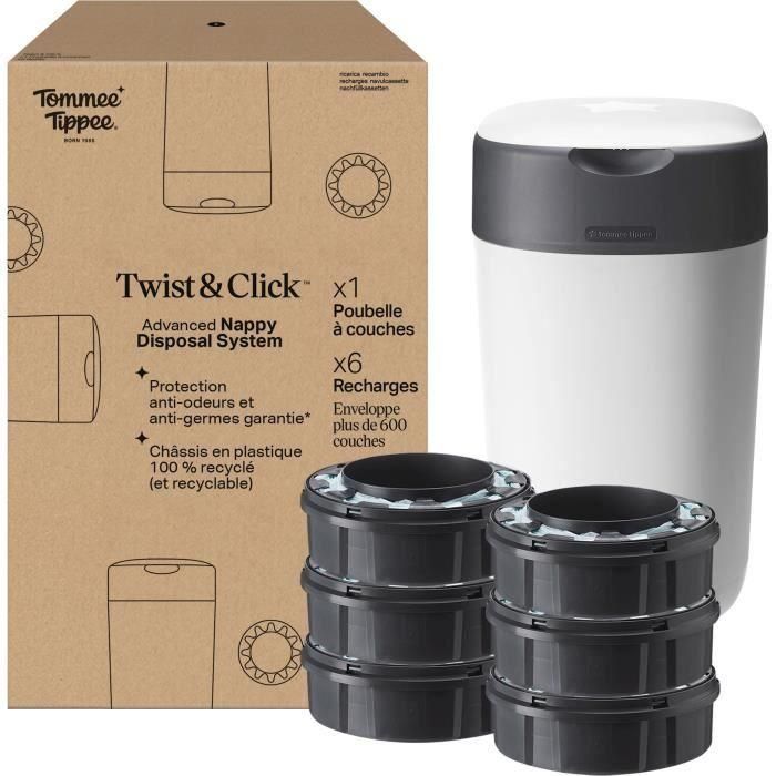 TOMMEE TIPPEE Starter Pack Twist & click Bandeja blanca + 6 recargas FFP