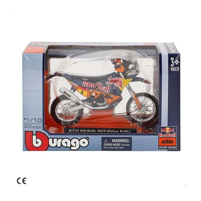 Burago Moto WRB KTM Cross Escala 1:18 Metal 1
