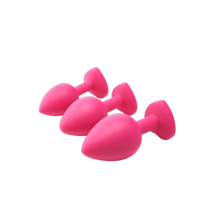 Plug Anal Dream Toys Flirts Rosa 3 Piezas 1