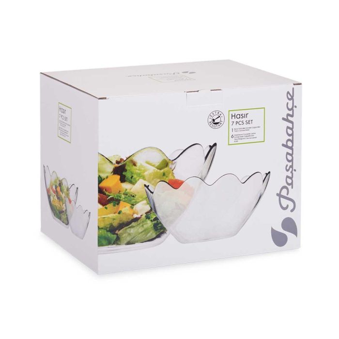 Pasabahce Set 7 Pzs Boles Hasir Vidrio Transparente 31x25.5x24.5 cm (Set de 2) 2